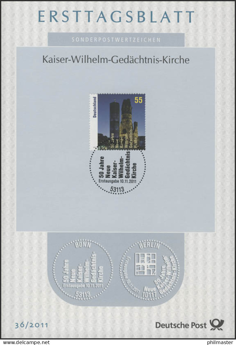 ETB 36/2011 Kaiser-Wilhelm-Gedächtnis-Kirche, Berlin - 2011-…