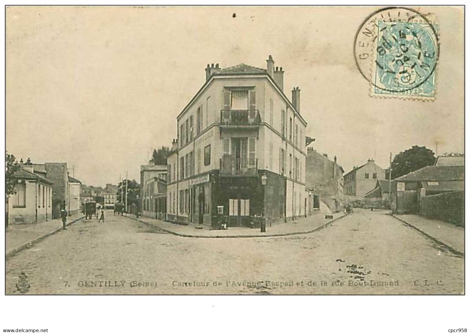 94.GENTILLY.n°106.CARREFOUR DE L'AVENUE RASPAIL ET DE LA RUE BOUT-DURAND.RARE - Gentilly