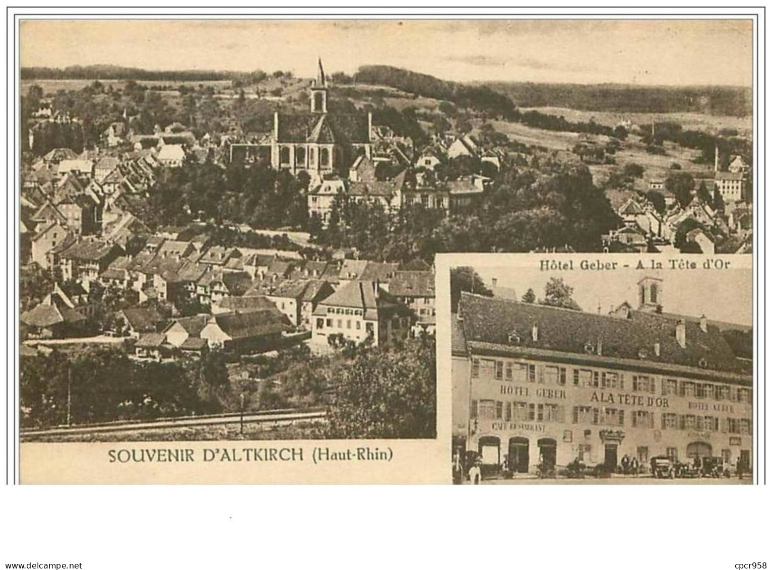 68.SOUVENIR D'ALTKIRCH.HOTEL GEBER.A LA TETE D'OR - Altkirch