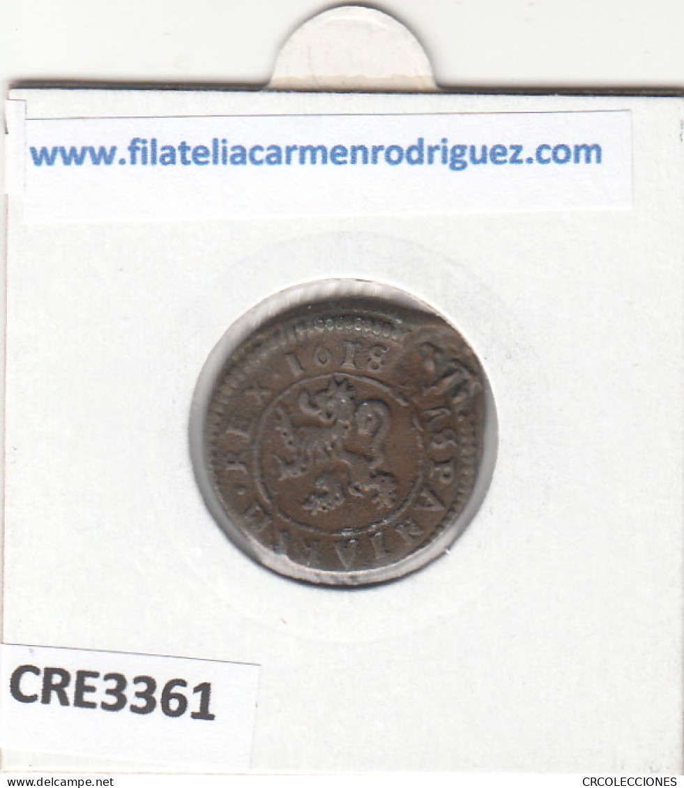 CRE3361 MONEDA ESPAÑA FELIPE III 4 MARAVEDIS SEGOVIA 1618 - Other & Unclassified