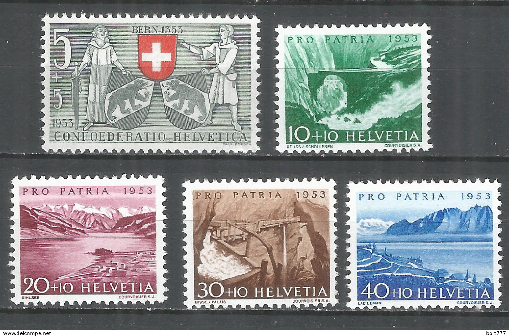 Switzerland 1953 Mint Stamps MNH(**)  Mi.# 580-584 - Unused Stamps