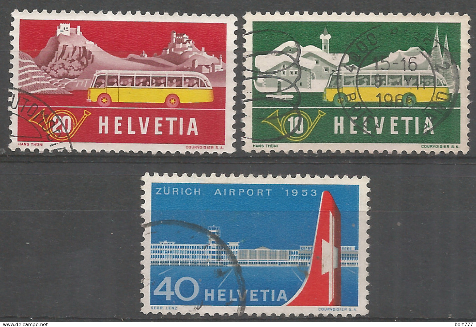 Switzerland 1953 Year , Used Stamps Mi # 585-87 - Oblitérés