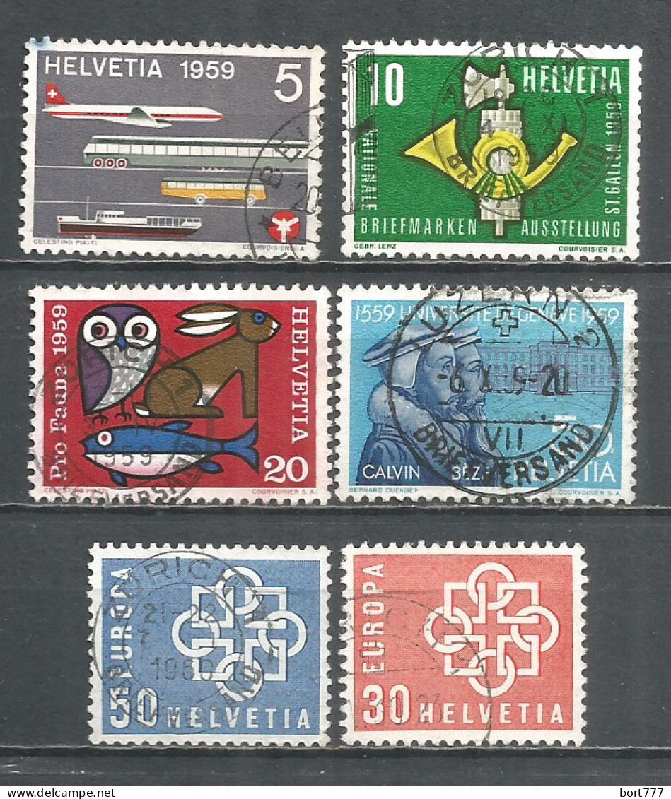 Switzerland 1959 Year , Used Stamps Mi # 668-71,679-80 - Used Stamps