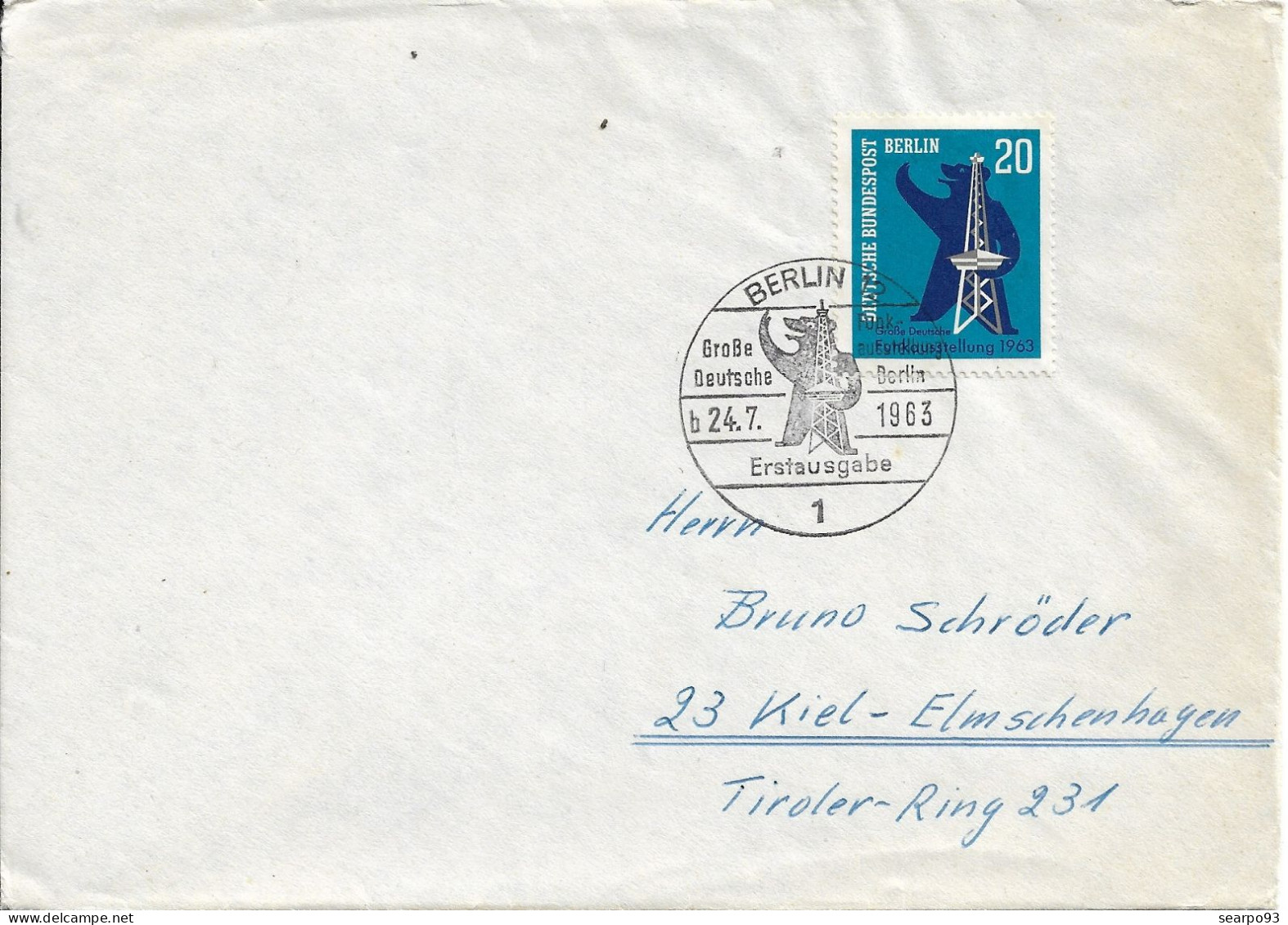 GERMANY. BERLIN. FDC.  GERMAN RADIO EXHIBITION. 1963 - Briefe U. Dokumente