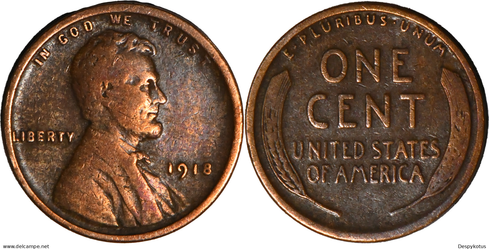 USA - 1918 Et 1940 - 2 X ONE CENT - 19-048 - 1909-1958: Lincoln, Wheat Ears Reverse