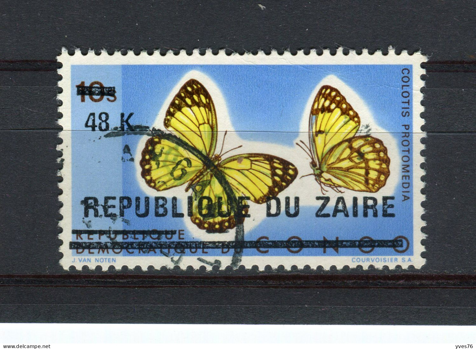 ZAIRE - Y&T N° 890° - Papillons - Gebraucht