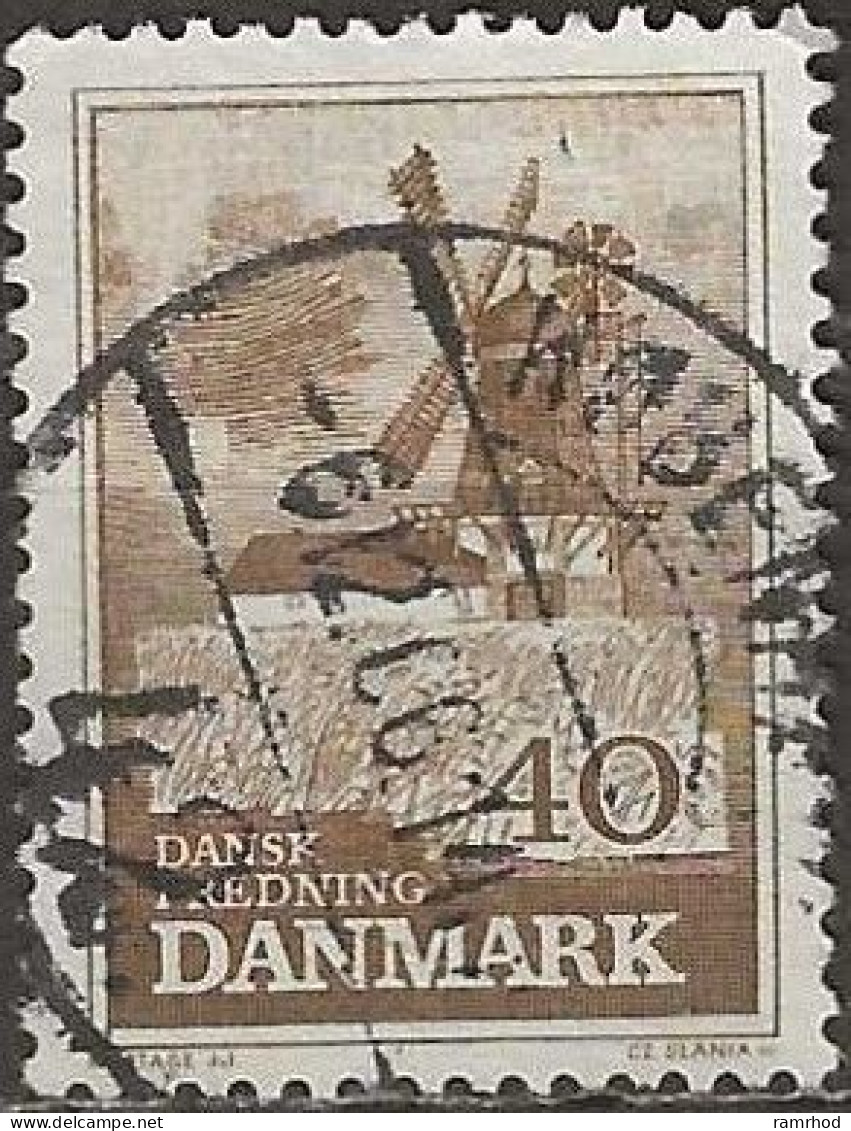 DENMARK 1965 Dansk Fredning (Preservation Of Danish Natural Amenities And Ancient Monuments) - 40ore Bogo Windmill FU - Usado
