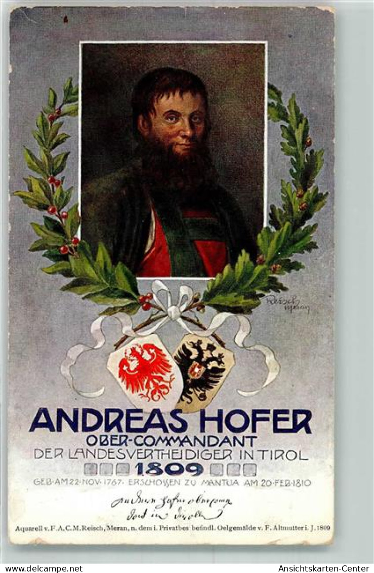 39623401 - Sign. Reisch Wappen Oberkommandant 1809 - Hofer, André