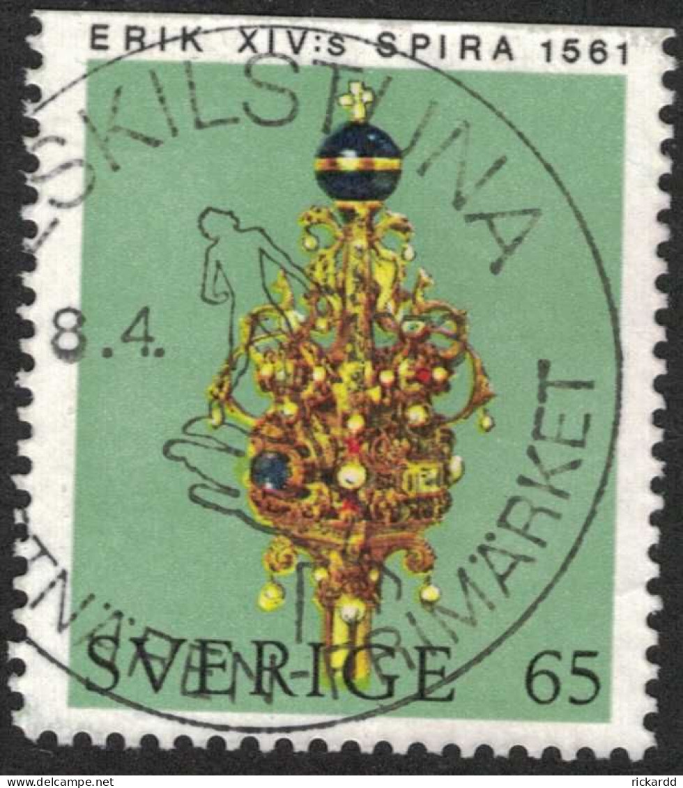 Sweden - Facit #741B Riksregalierna, 65 öre Flerfärg SPECIALSTÄMPEL - 1930- ... Coil Stamps II