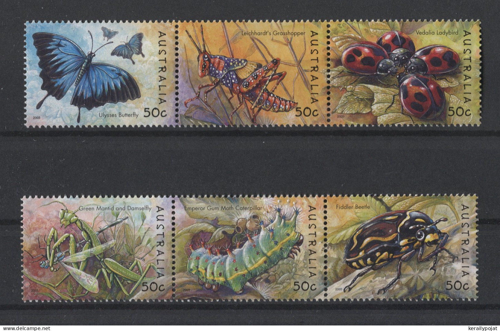 Australia - 2003 Insects Strips MNH__(TH-24771) - Nuevos