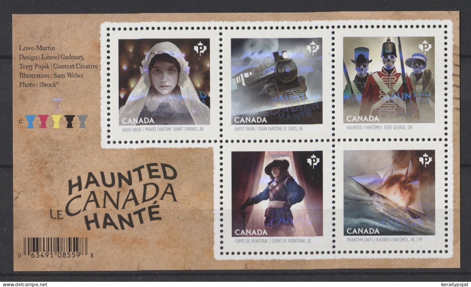 Canada - 2014 Ghosts Block MNH__(TH-24697) - Blocks & Kleinbögen