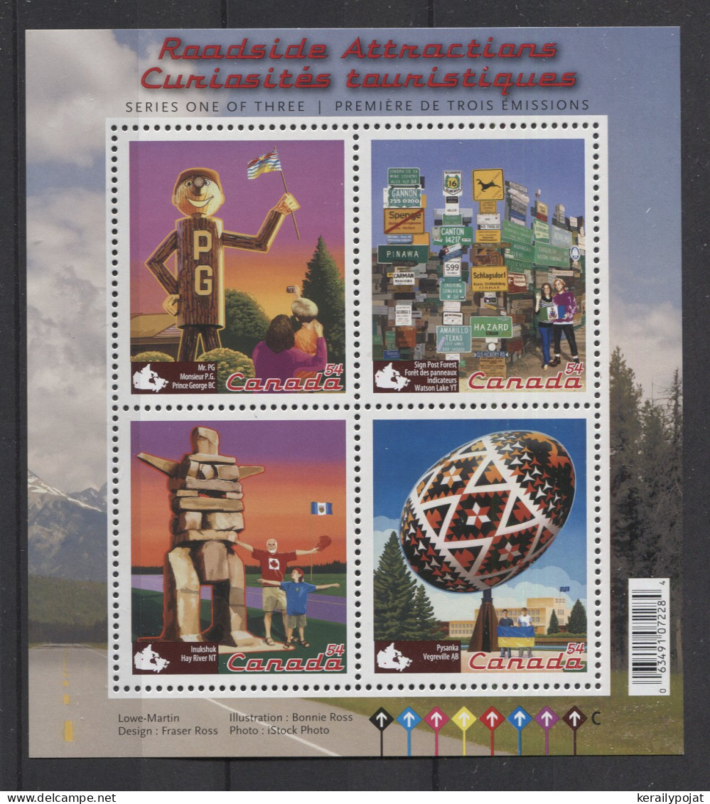 Canada - 2009 Roadside Attractions Block MNH__(TH-24727) - Blocks & Kleinbögen