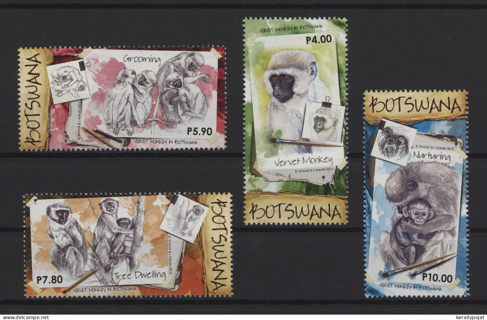 Botswana - 2015 Southern Vervet Monkey MNH__(TH-25288) - Botswana (1966-...)