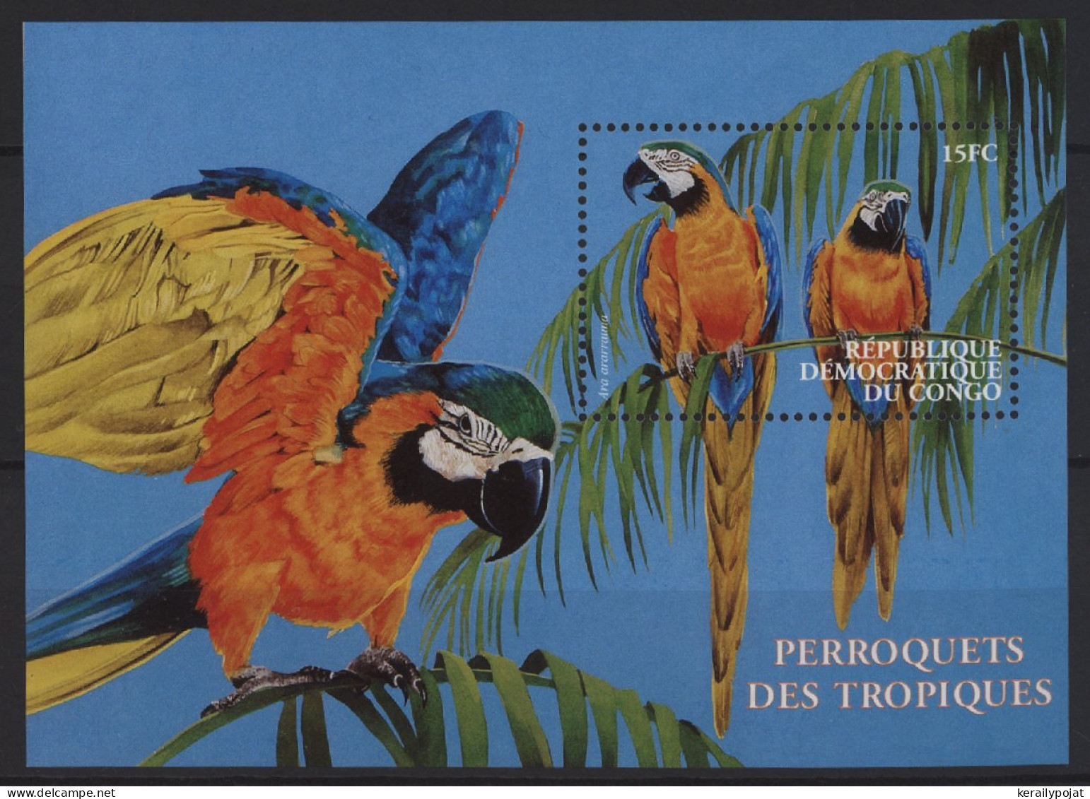 Congo (Kinshasa) - 2000 Parrots Block (2) MNH__(TH-27257) - Neufs