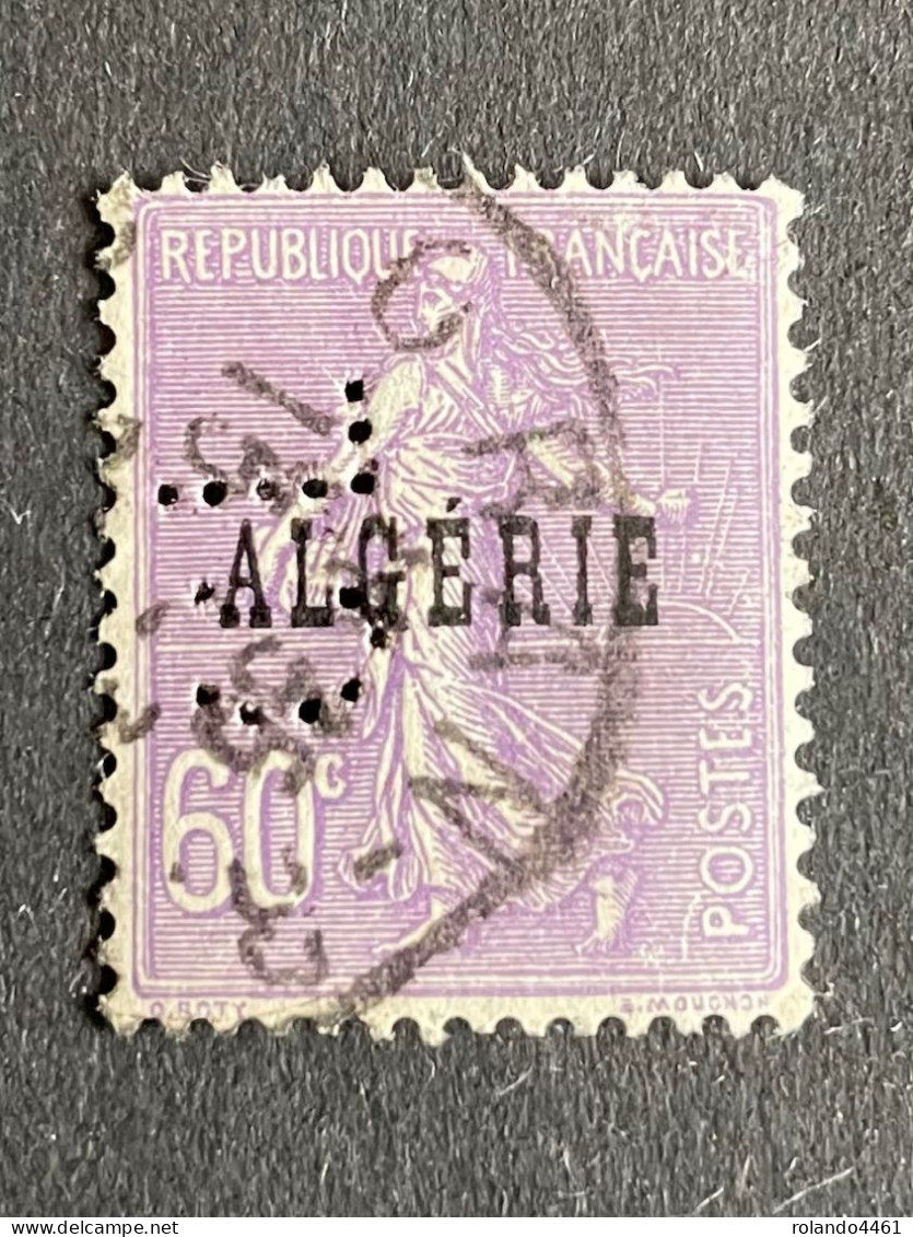 Colonie ALGERIE N° 24 CL 9 Indice 4 Perforé Perforés Perfins Perfin !! - Other & Unclassified