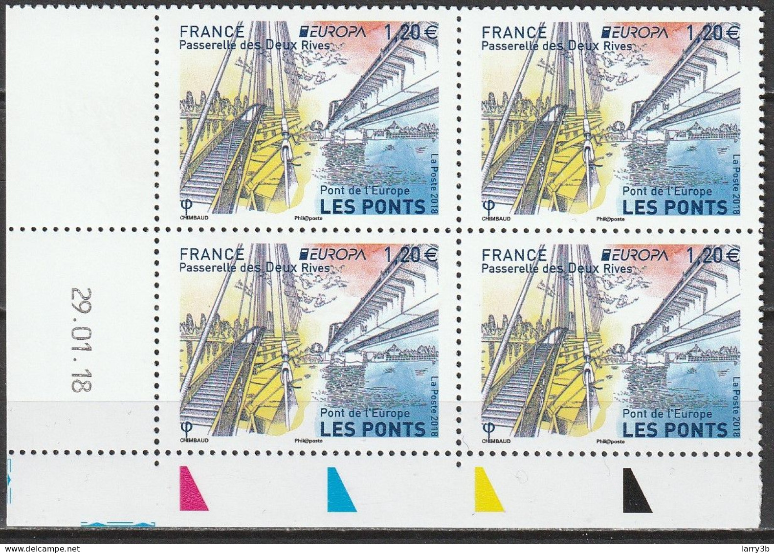 2018 - Y/T 5218 - BLOC 4 - EUROPA - CEPT - FRANCE - Pont De L'Europe - Coin Daté - NEUF ** MNH - 2018