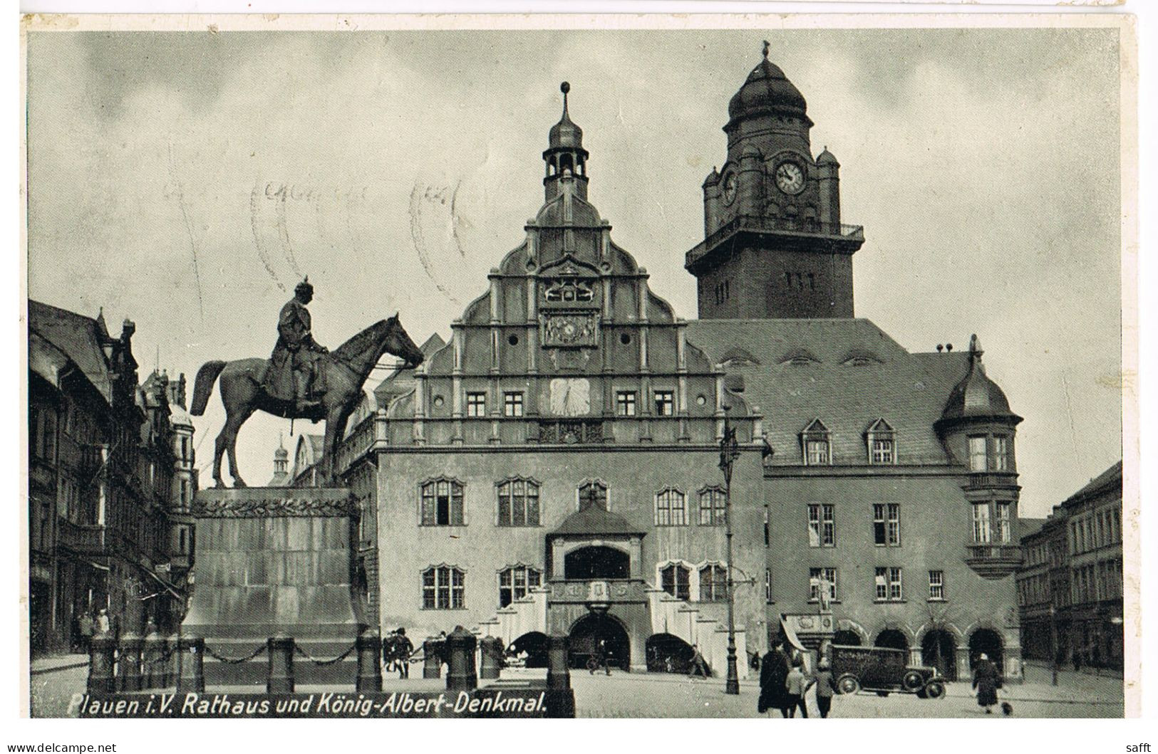 AK Plauen, Rathaus Und König-Albert-Denkmal 1940 - Plauen