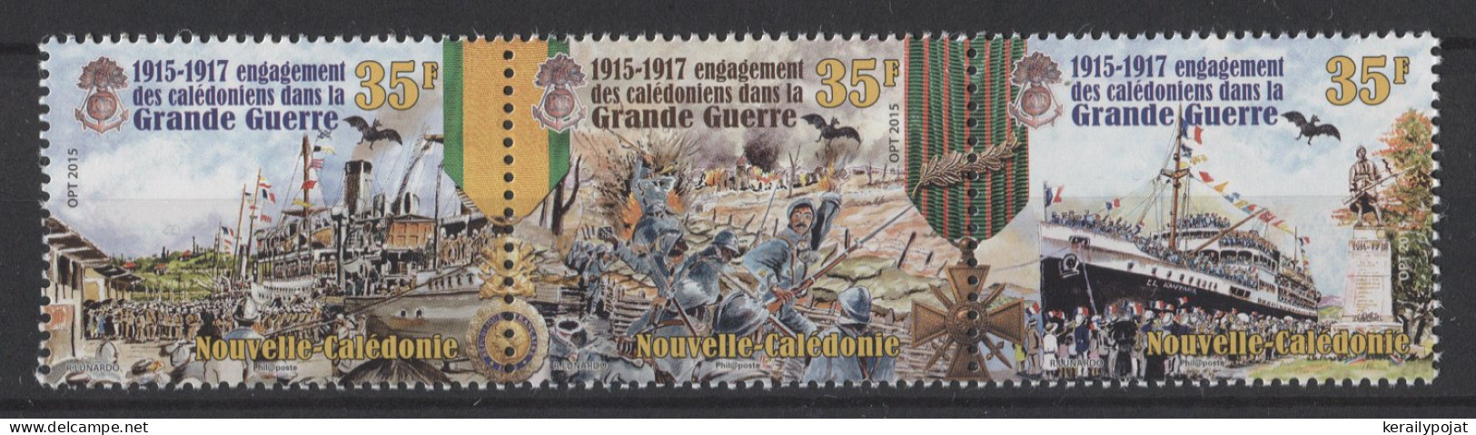 New Caledonia - 2015 New Caledonian Soldiers Strip MNH__(TH-26112) - Ongebruikt