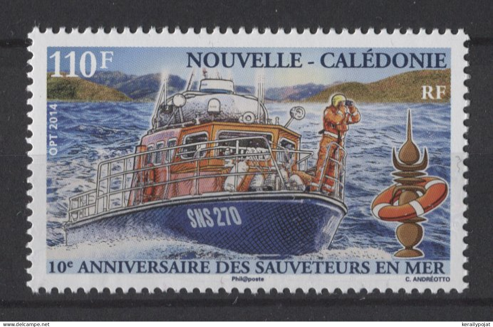 New Caledonia - 2014 Sea Rescue Service MNH__(TH-26150) - Ongebruikt