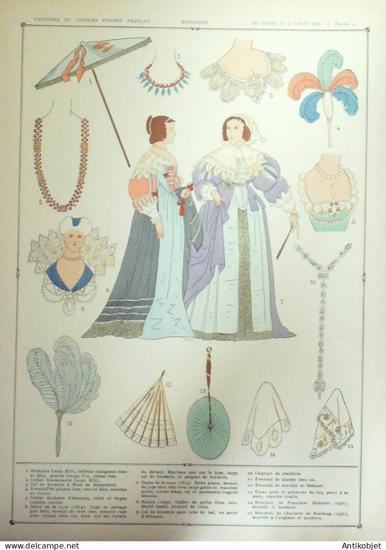 Histoire du Costume féminin Modes Henri III à Louis XIII (1574-1645) Album 3