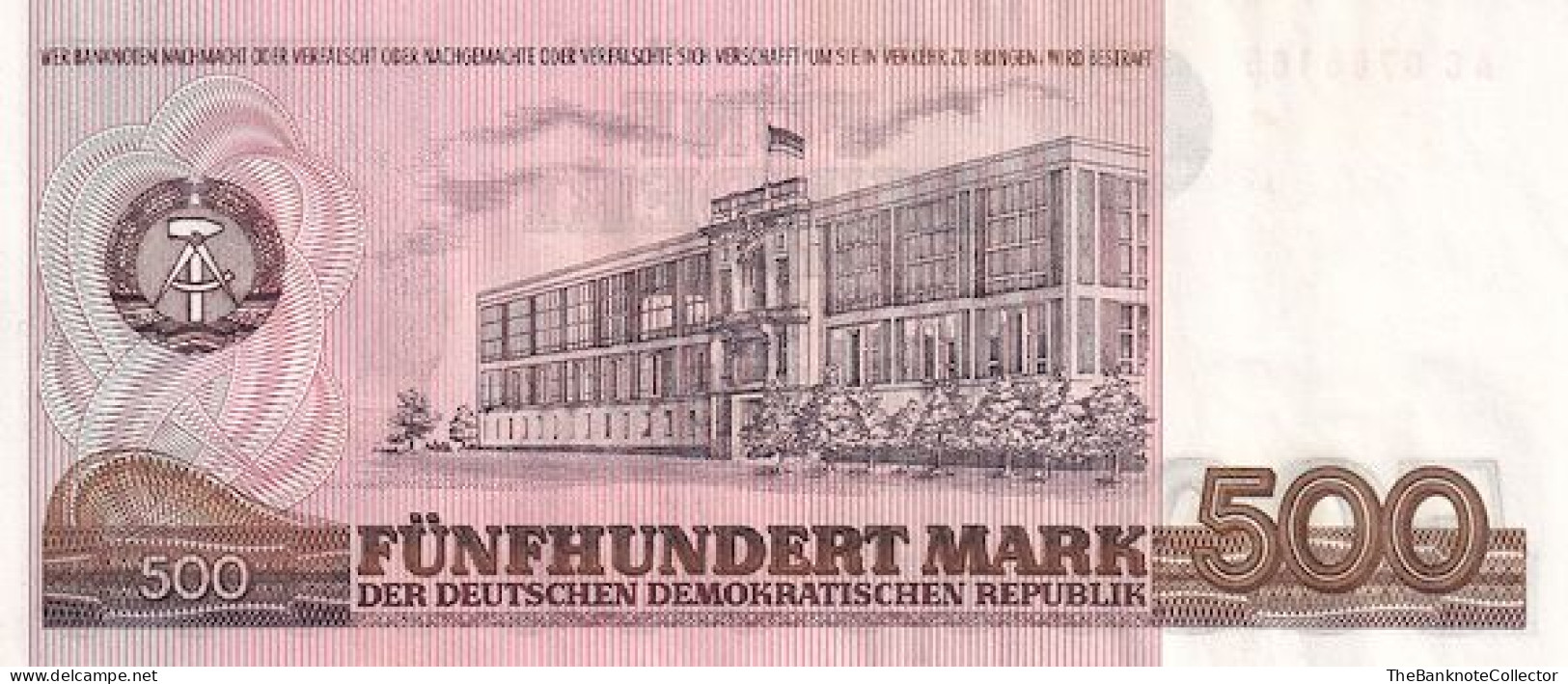 Germany German Democratic Republic 500 Mark 1985 P-33 AUNC - Other & Unclassified