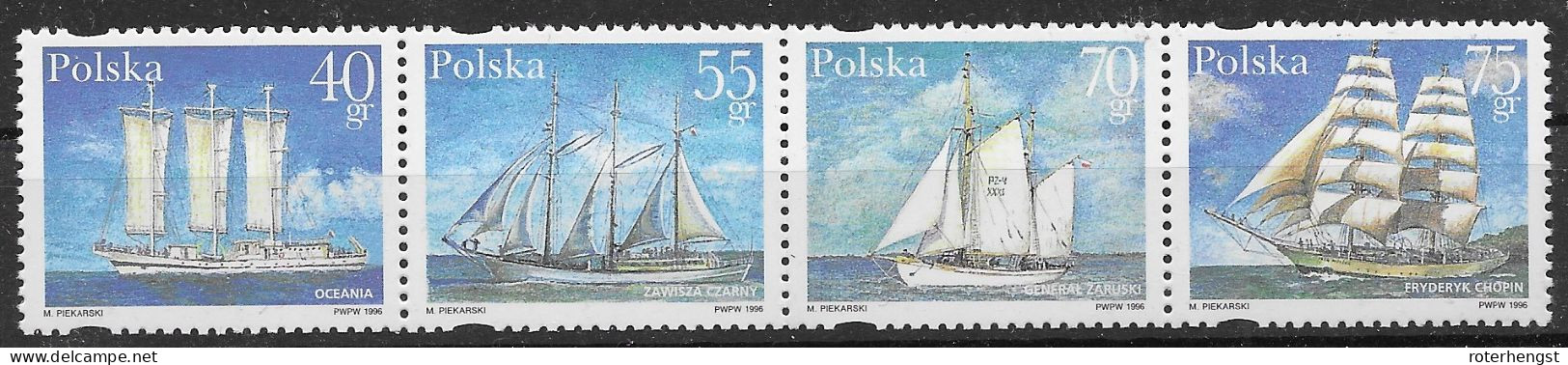 Poland Mnh ** Ships Set 1996 - Unused Stamps