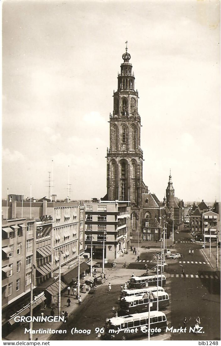 Pays-Bas > Groningen -  Martinitoren Met Grate Markt N.Z .-  CPSM-  Automobiles - Groningen