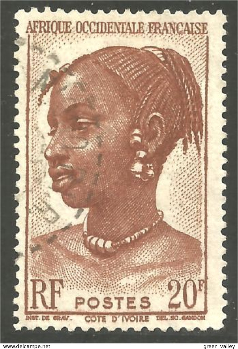 372 AOF Jeune Fille Peuhl Young Girl (f3-AEF-390) - Used Stamps