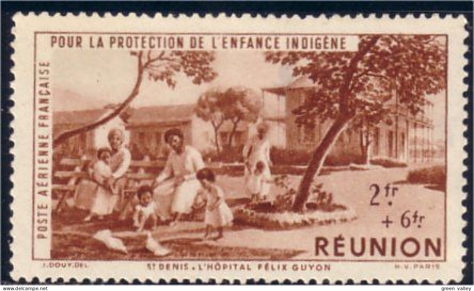 387 Réunion Protection Enfance Indigene MH * Neuf (f3-REU-38) - Airmail