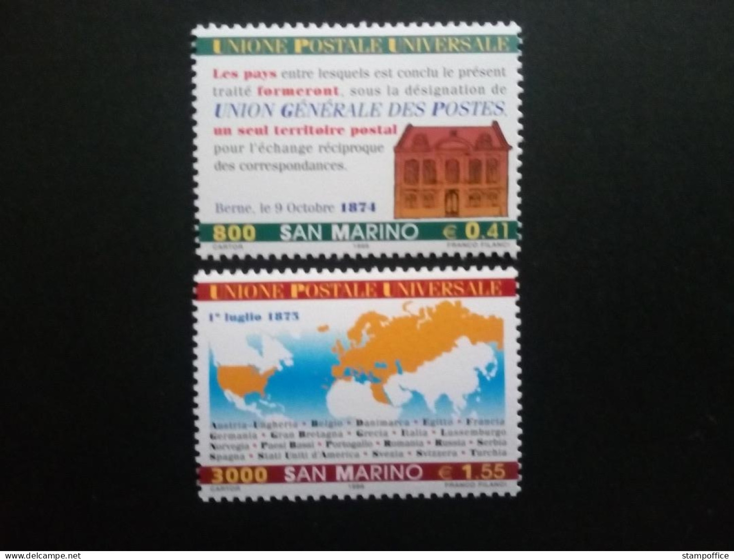 SAN MARINO MI-NR. 1836-1837 POSTFRISCH(MINT) 125 JAHRE WELTPOSTVEREIN(UPU) 1999 - Nuevos