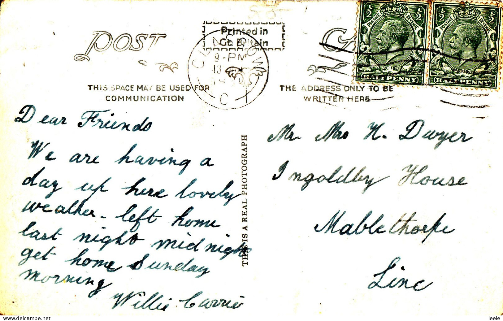 DC21. Vintage Postcard. East Bay, Tighnabruaich. Argyllshire - Argyllshire