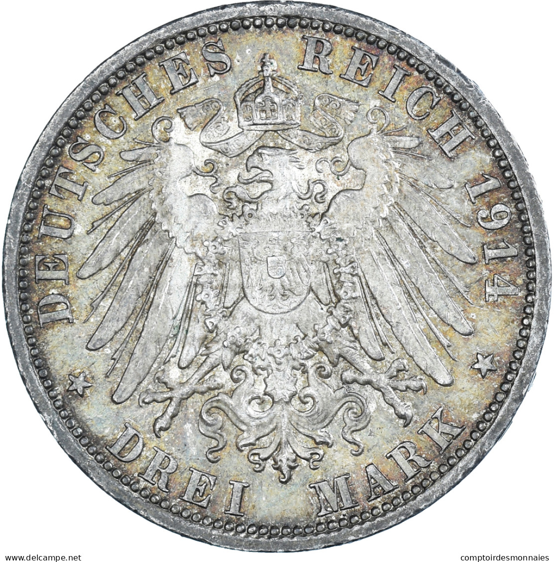 Monnaie, Etats Allemands, PRUSSIA, Wilhelm II, 3 Mark, 1914, Berlin, SUP - Otros & Sin Clasificación