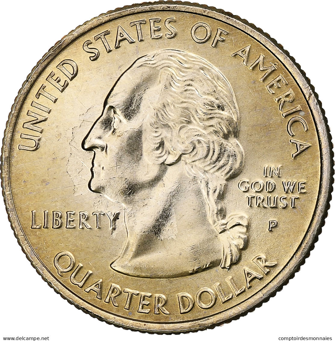 États-Unis, Quarter Dollar, Wyoming, 2007, Philadelphie, Cupronickel Plaqué - 1999-2009: State Quarters