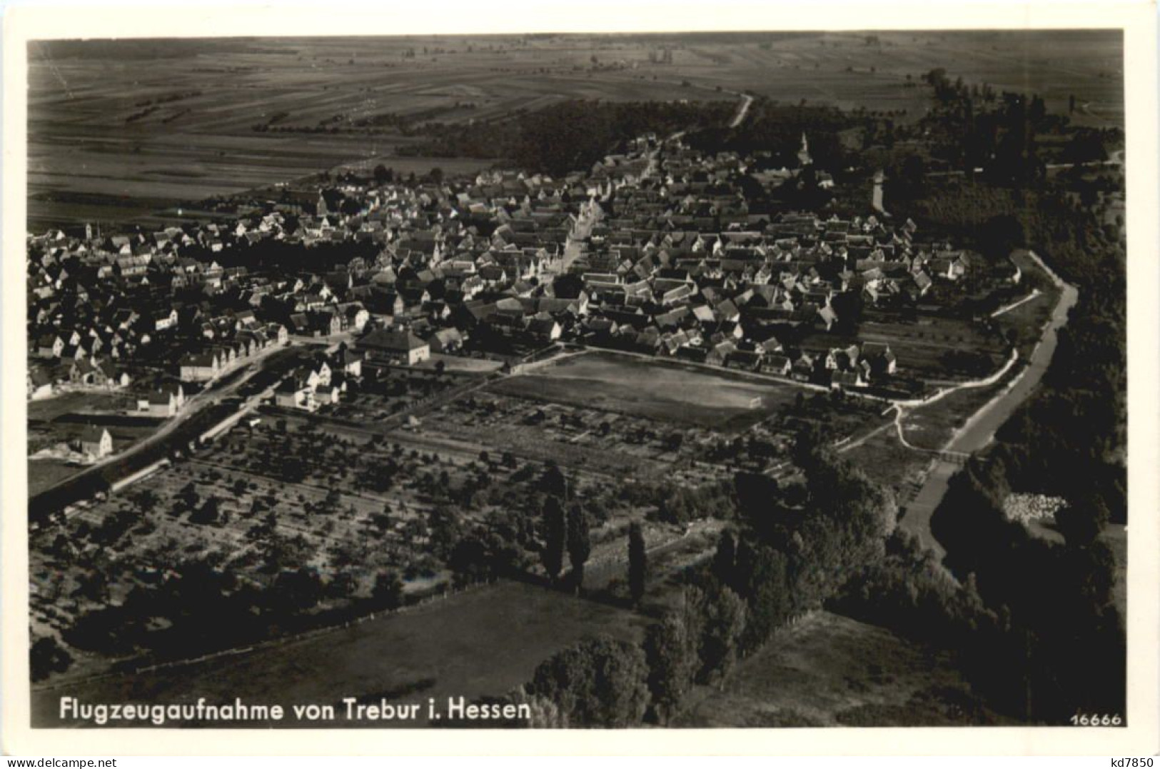 Flugzeugaufnahme Von Trebur In Hessen - Gross-Gerau