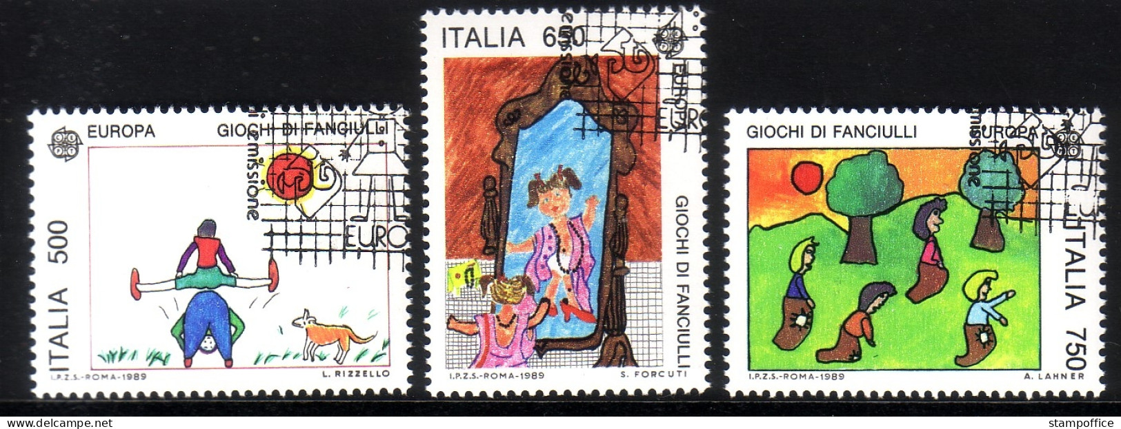 ITALIEN MI-NR. 2078-2080 GESTEMPELT(USED) EUROPA 1989 KINDERSPIELE - 1989