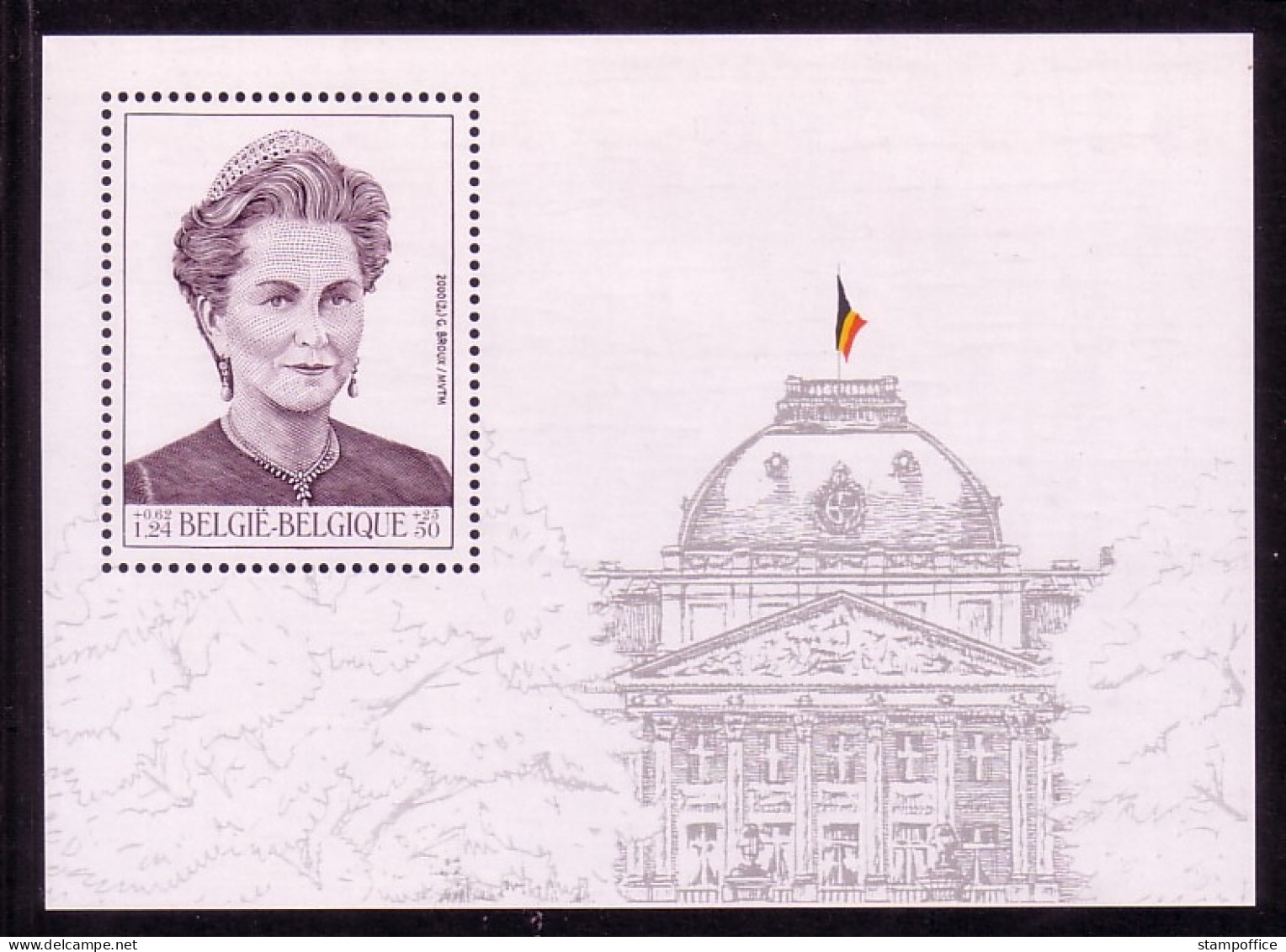 BELGIEN BLOCK 75 POSTFRISCH(MINT) KÖNIGIN PAOLA 2000 - 1961-2001