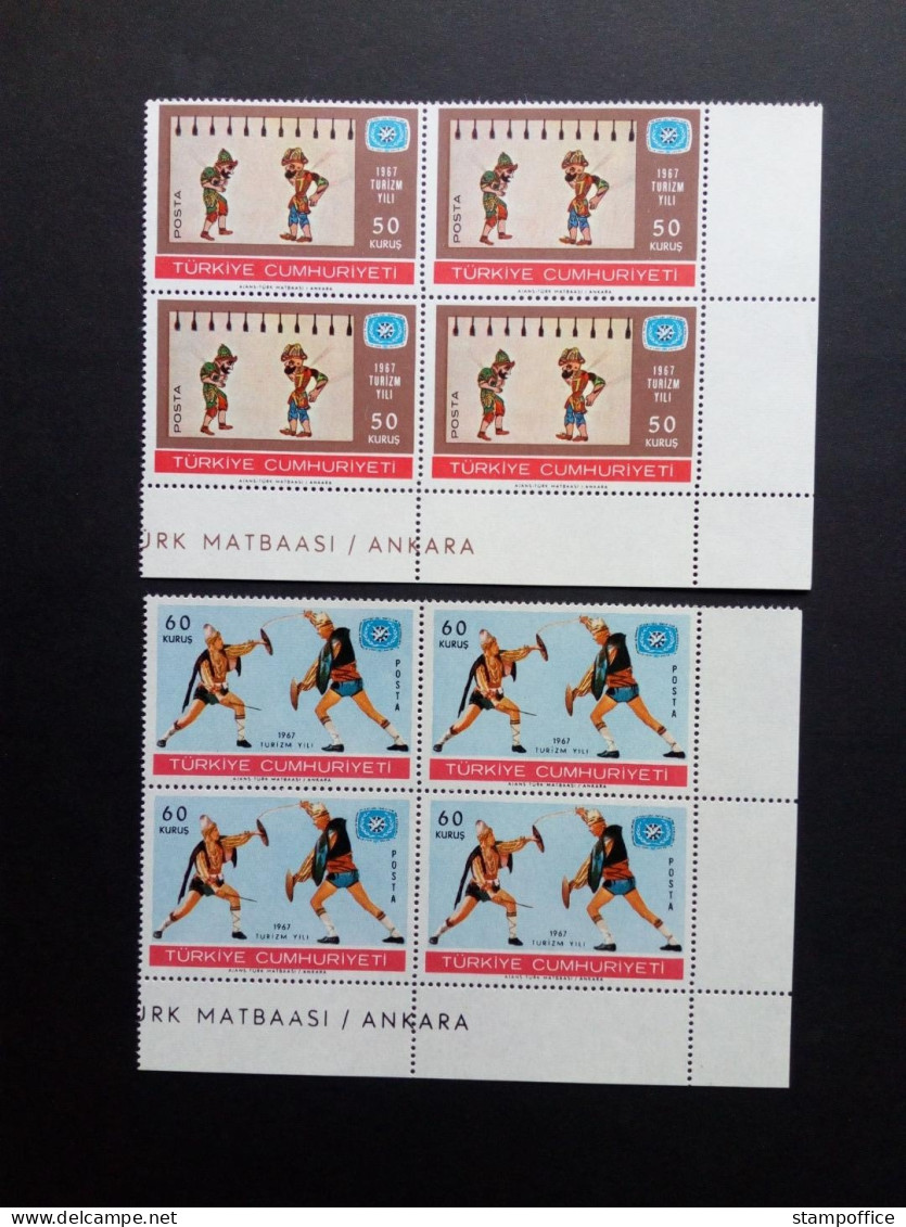 TÜRKEI 2033-2036 POSTFRISCH(MINT) 4er BLOCK JAHR DES TOURISMUS 1967 HISTORISCHE FESTSPIELE - Unused Stamps