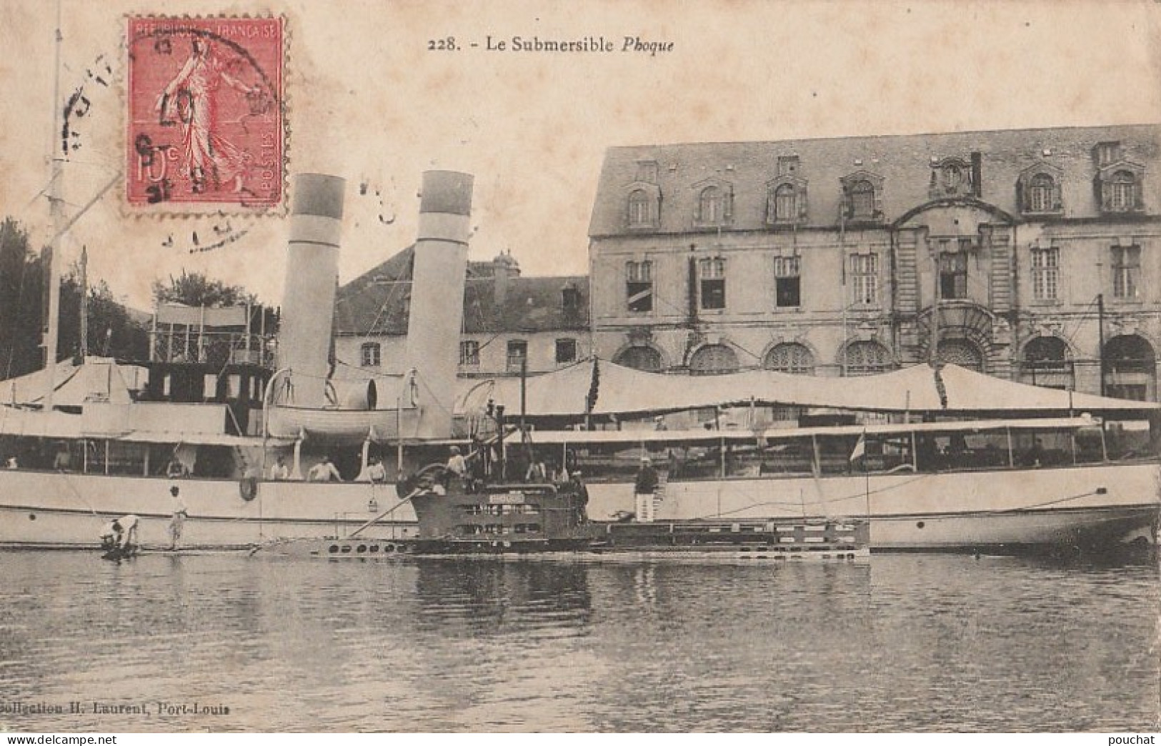 P2- LE SUBMERSIBLE PHOQUE - (BATEAU DE GUERRE - SOUS MARIN - COLLECTION H. LAURENT , PORT LOUIS) - Unterseeboote