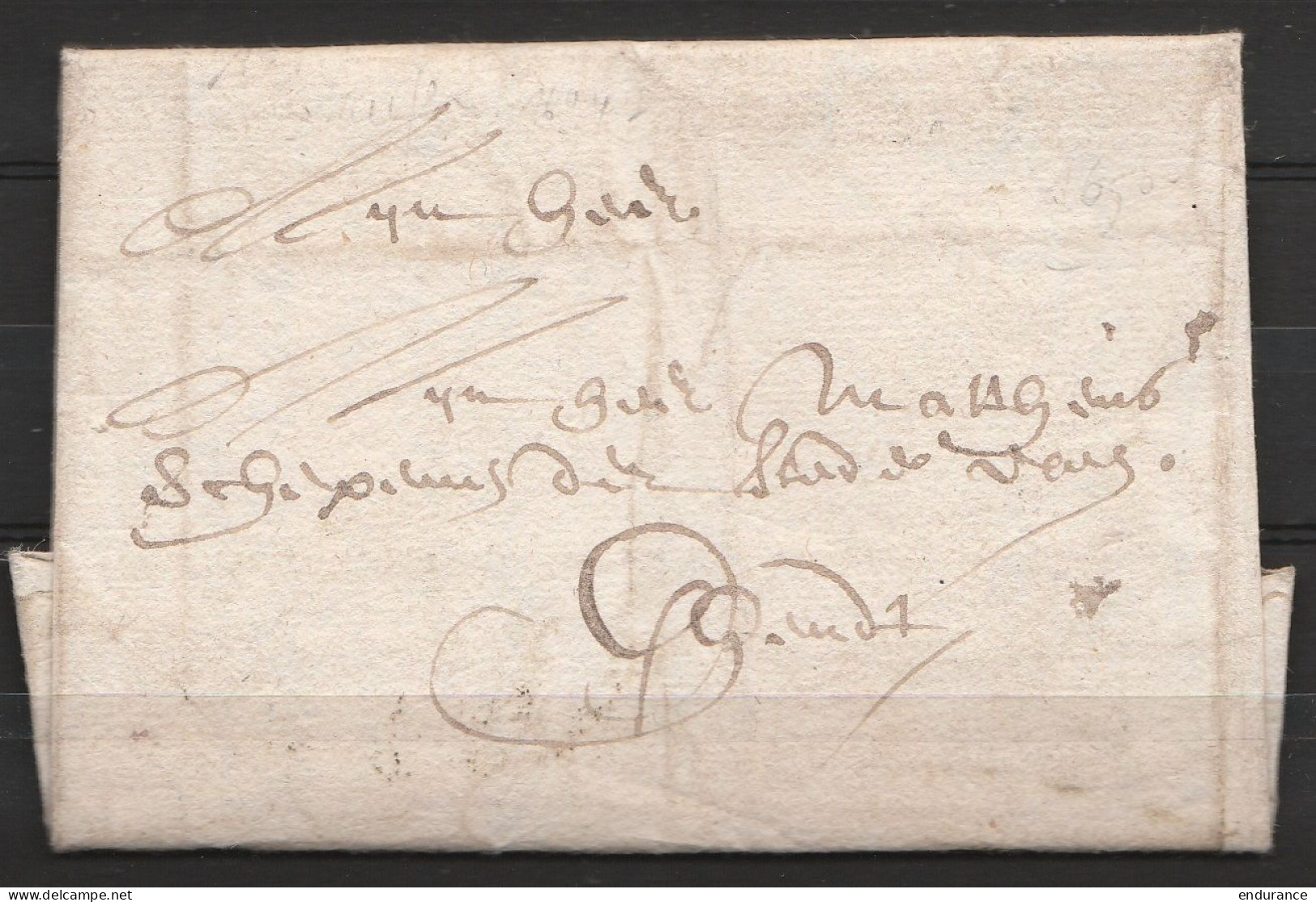 L. Datée 1694 De STRUPEN (Norvège ?) Pour GENDT - 1621-1713 (Pays-Bas Espagnols)