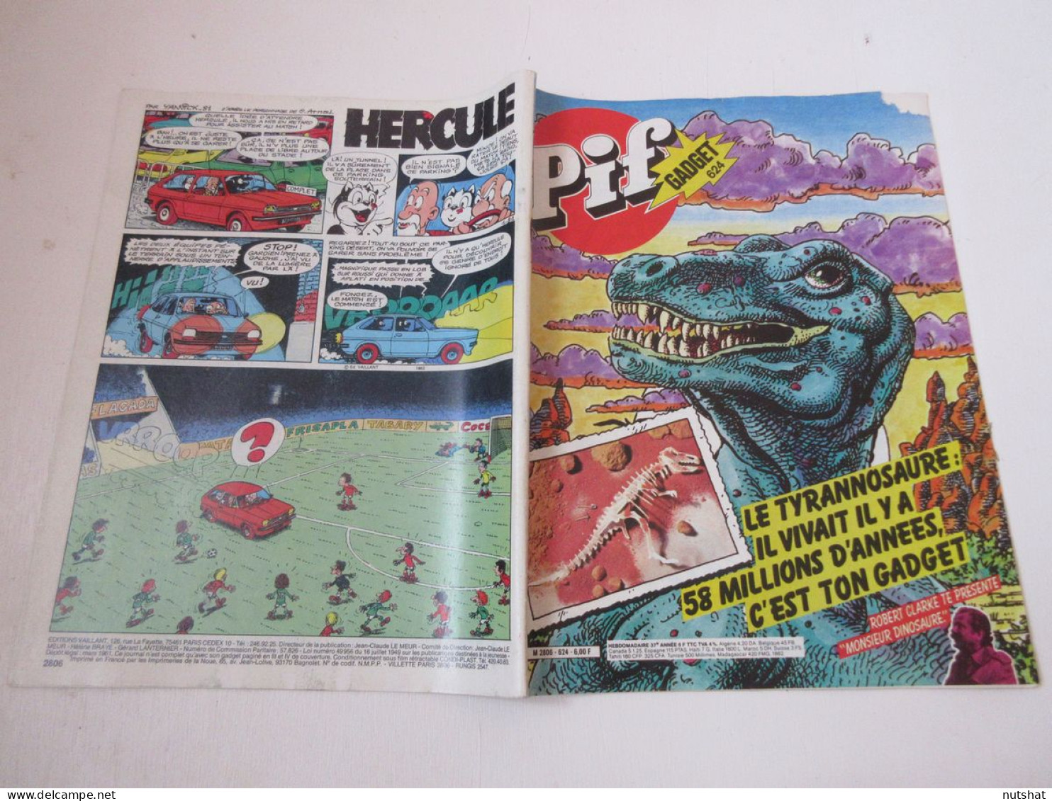 PIF GADGET 624 03.1981 Le TYRANNOSAURE PUBLICITE PEPITO RAHAN AYAK TARANIS - Vaillant