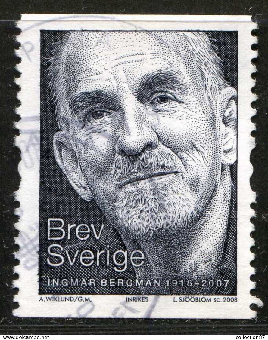 Réf 77 < SUEDE Année 2008 < Yvert N° 2604 Ø Used < SWEDEN < Cinéma > Cinéaste Ingmar Bergman - Gebraucht