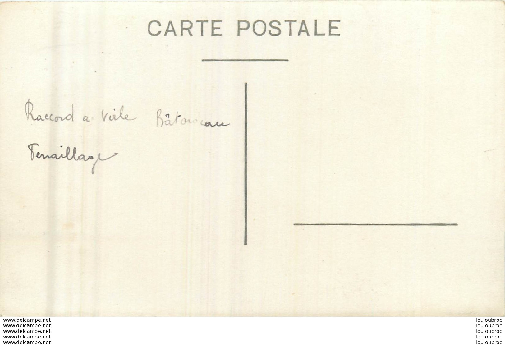 CARTE PHOTO RACCORD A VOILE BATARDEAU FERRAILLAGE LIEU NON IDENTIFIE - To Identify