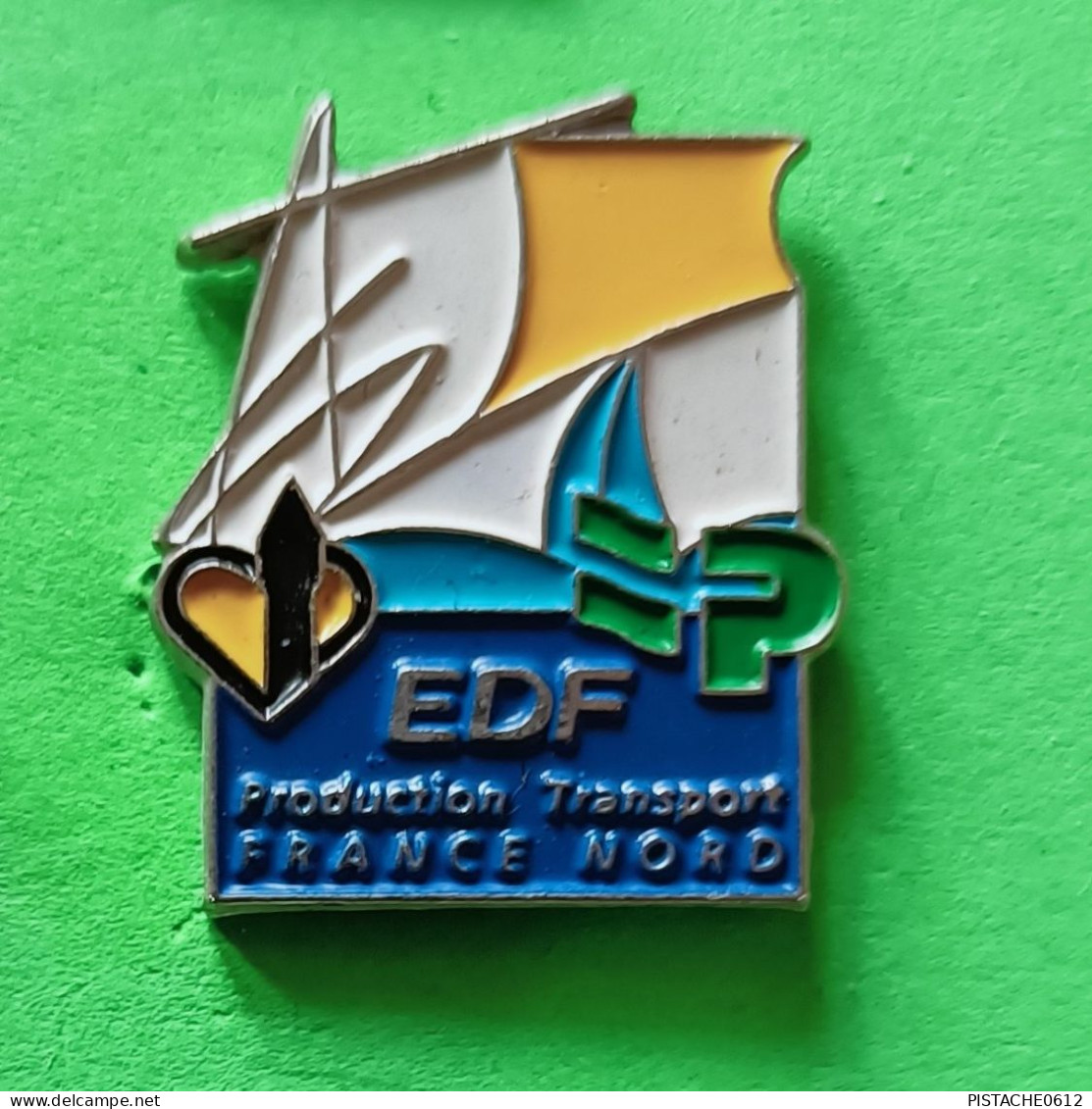 Pin's EDF Production Transport France Nord Bateau Voilier - EDF GDF
