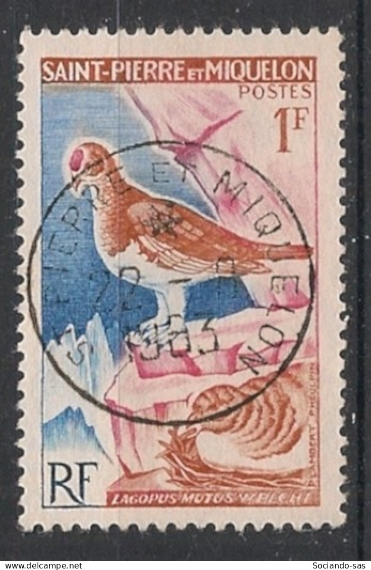 SPM - 1963 - N°YT. 365 - Lagopèdes 1f - Oblitéré / Used - Usati