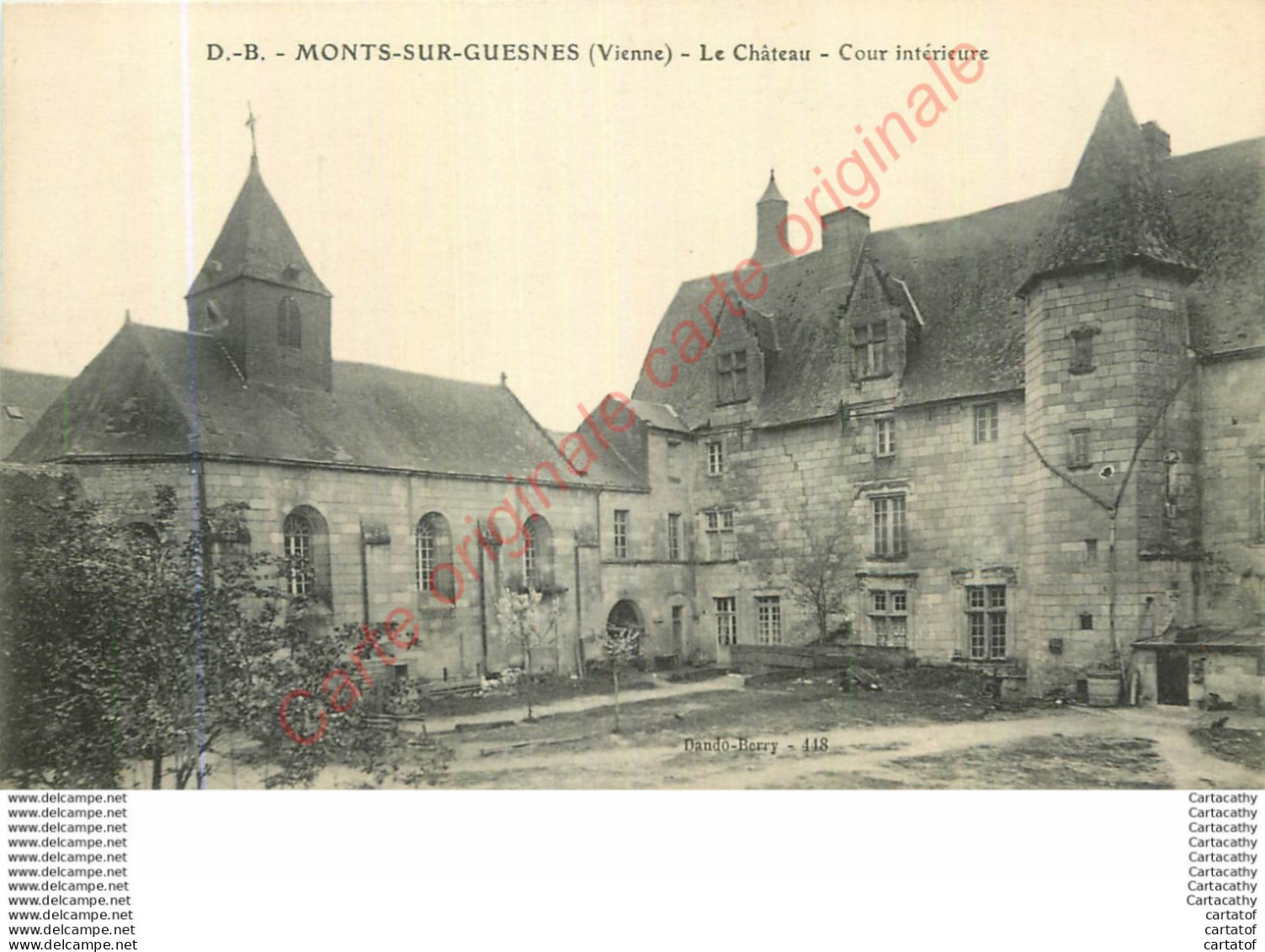 86. MONTS SUR GUESNES . Le Château . Cour Intérieure . - Monts Sur Guesnes