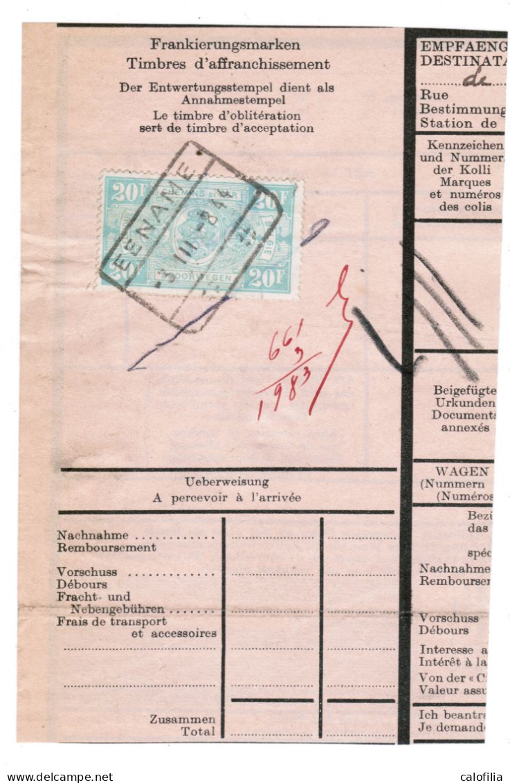 Fragment Bulletin D'expedition, Obliterations Centrale Nettes EENAME - Used