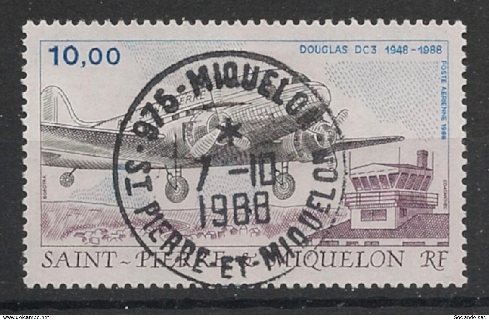 SPM - 1988 - N°YT. 67 - Douglas DC3 - Oblitéré / Used - Oblitérés