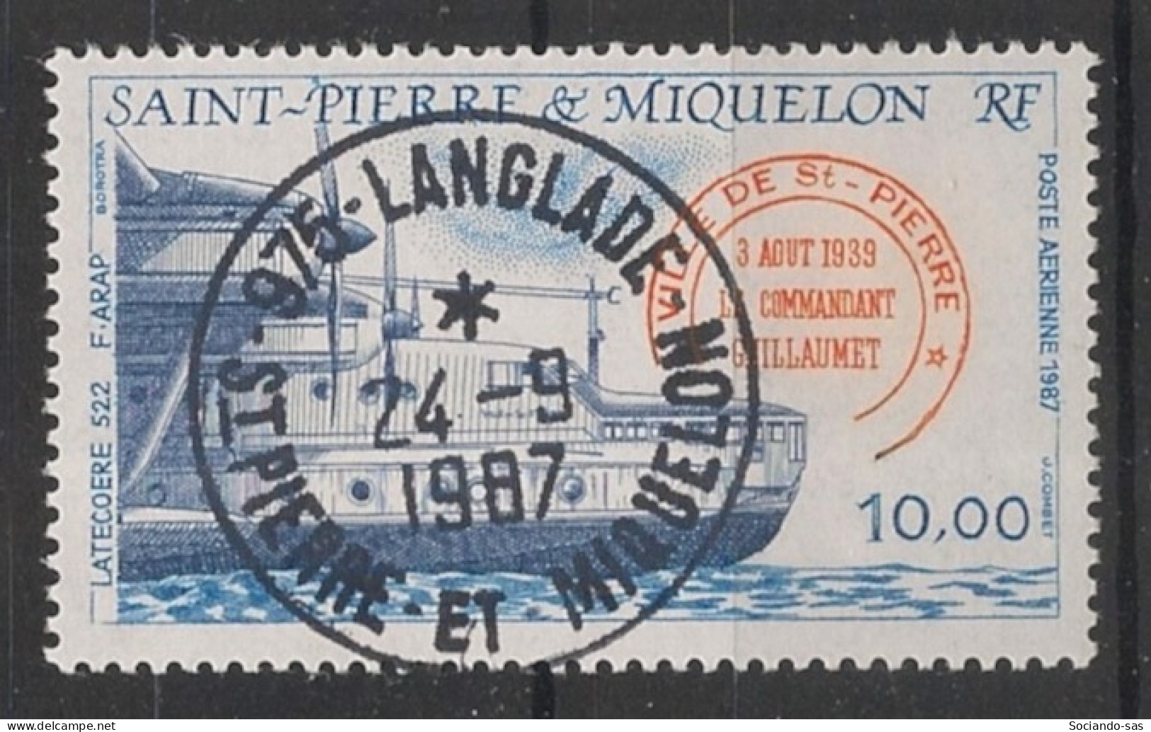 SPM - 1987 - N°YT. 65 - Latécoère 522 - Oblitéré / Used - Oblitérés