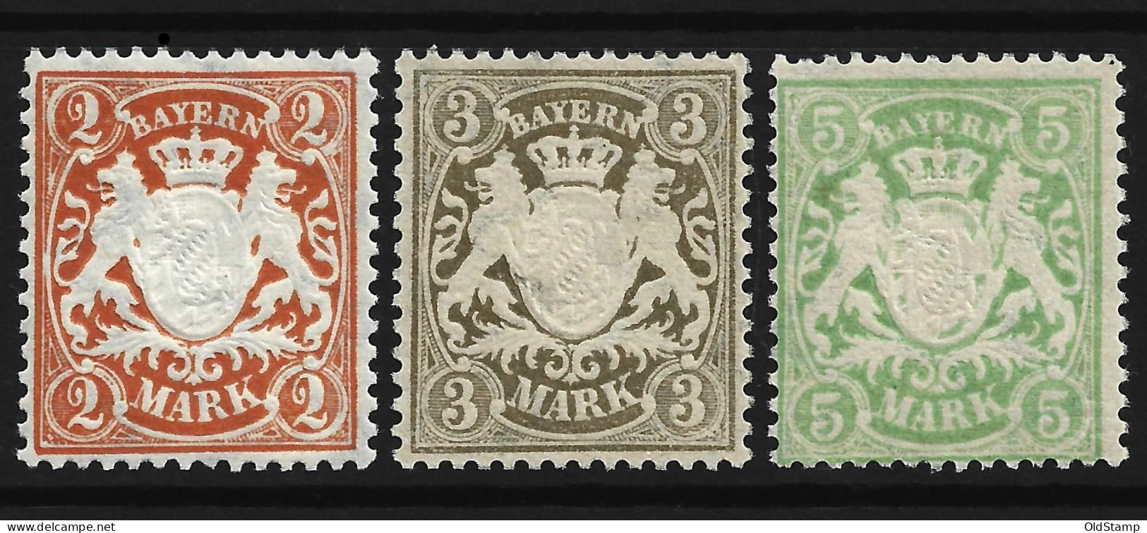 BAYERN 1890 Mi.# 64, 69-70 MNH ** BPP Signed Postfrisch / Allemagne Alemania Altdeutschland Old Germany - Neufs