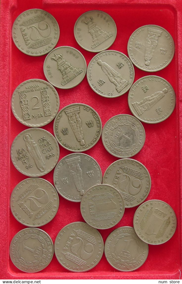 COLLECTION LOT BULGARIA LEV 2 LEVA 18PC 178G #xx40 2127 - Bulgarie